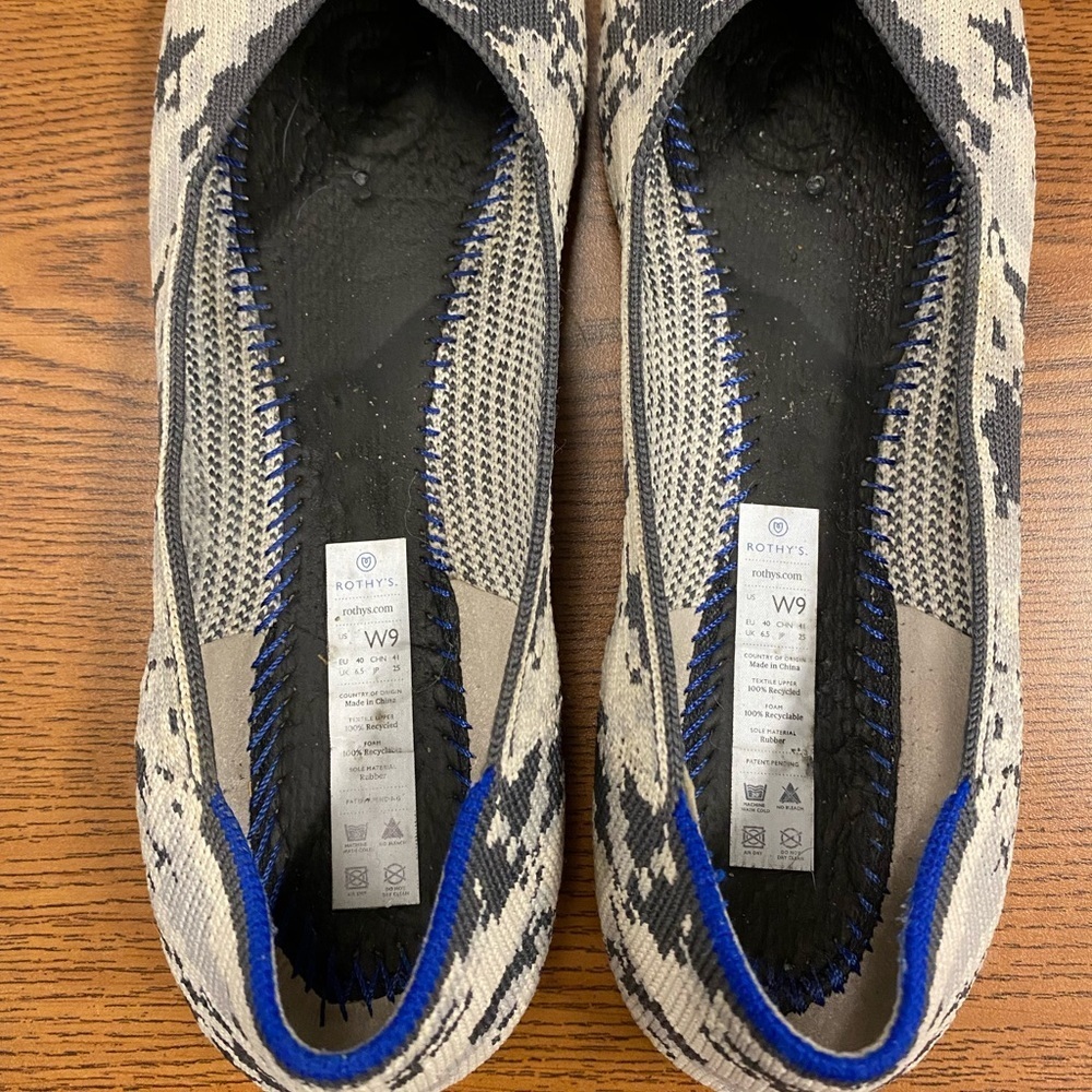 Rothy’s Ash Grey Camo Flats-Size 9 Retired Print! - Picture 6 of 13